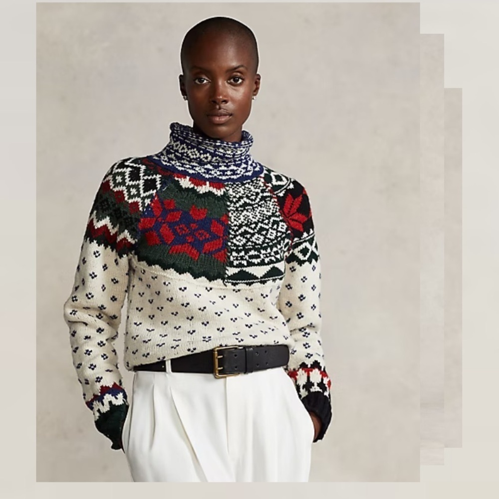 Polo Ralph Lauren fair isle turtleneck sweater NWT - Picture 4 of 11